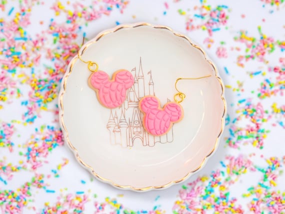 Pink Conchas Sweet Bread | Lightweight Earrings | Magical Mouse