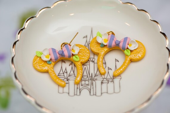 Tangled Floral- Minnie Ears Medium Sized Earrings | Rapunzel