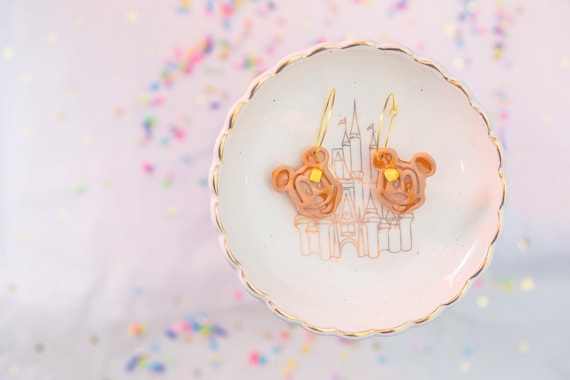 Mouse Waffle Hoop Earrings | Foodie Earrings - Theme Park Inspired Jewelry
