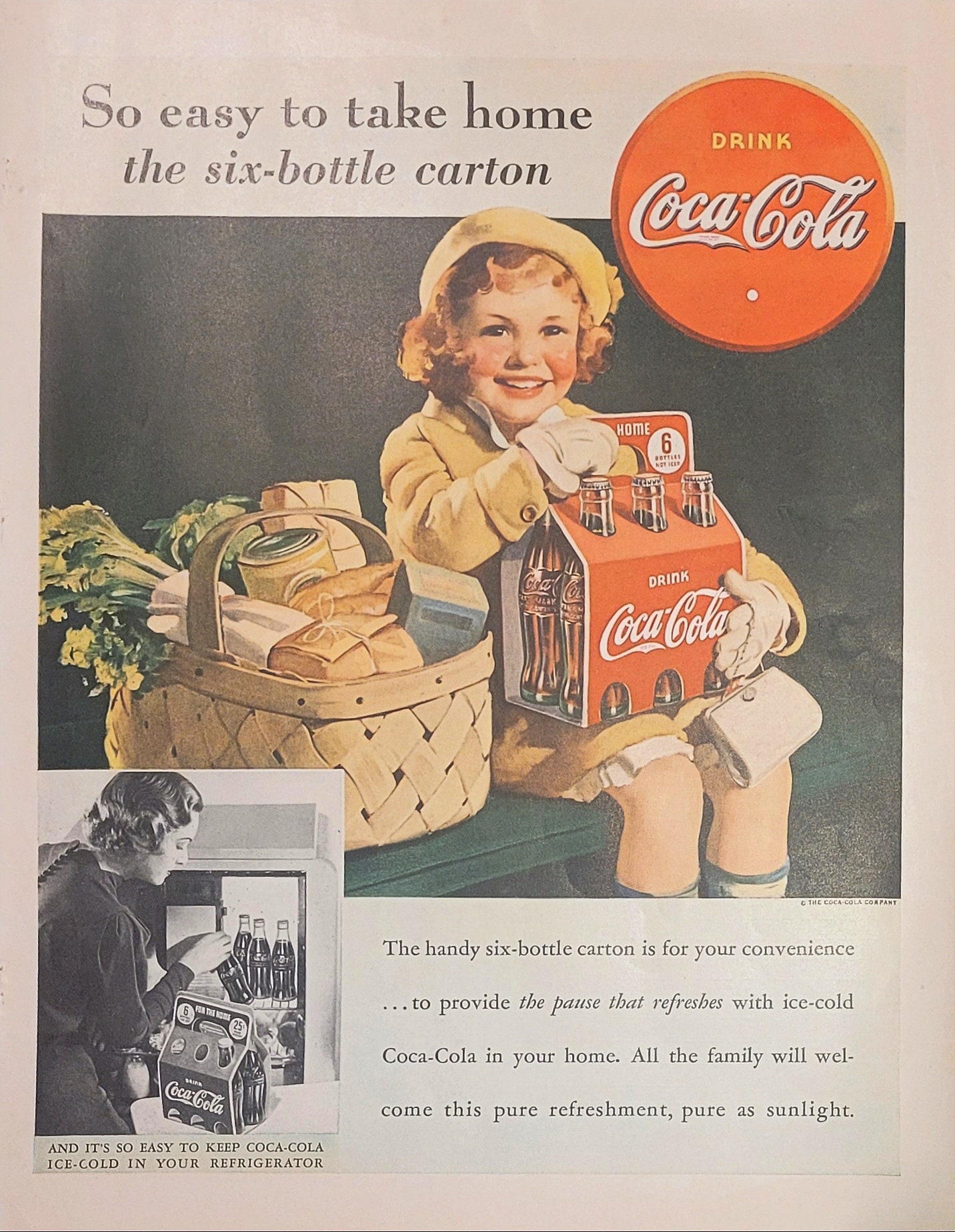 Vintage 1930s Magazine Advertisements, Retro Ads, Coca Cola