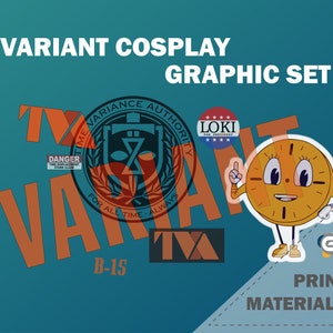 Conjunto gráfico de cosplay variante