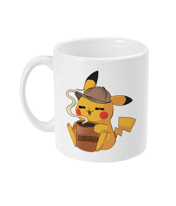 Taza Pikachu, Taza sin café sin trabajo, Taza Pokémon, Regalo de