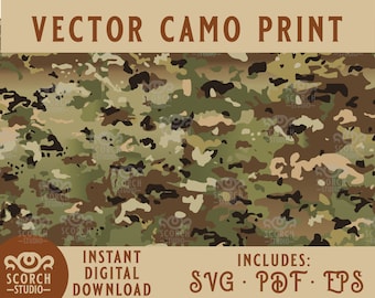 Operational Camouflage Pattern (OCP) Vector Camouflage Pattern Digital File, Print File, military camo , scorpion, army, uniform, pattern