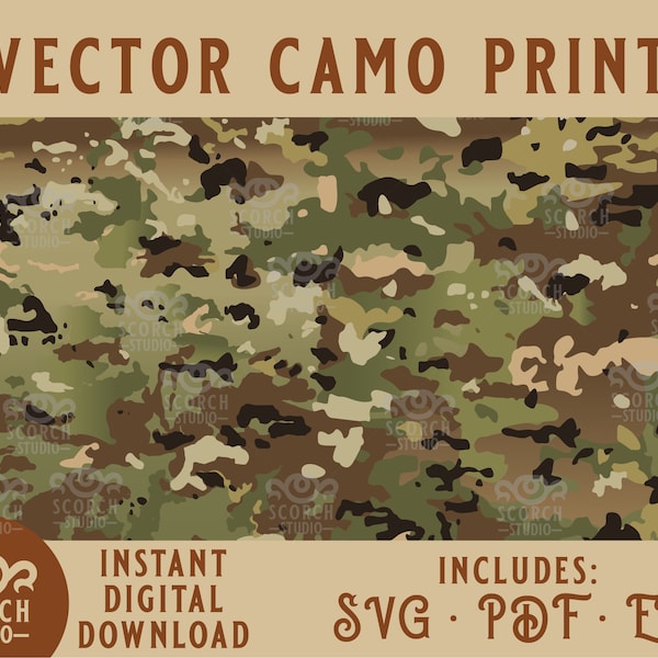 Operational Camouflage Pattern (OCP) Vector Camouflage Pattern Digital File, Print File, military camo , scorpion, army, uniform, pattern