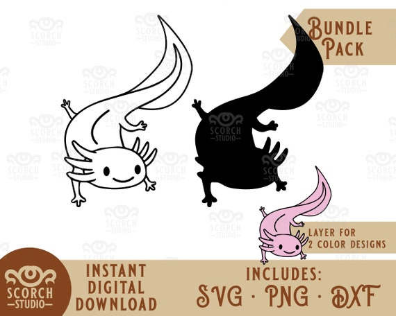 Axolotl Layerable Digital Decal Files Cut Files for Cricut - Etsy Ireland