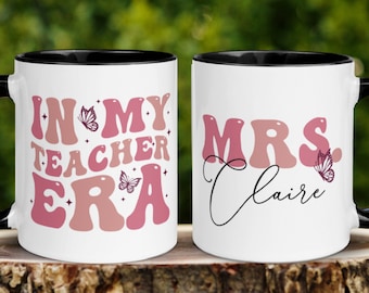 Personalized Teacher Gifts, In My Teacher Era Mug, Retro Teacher Mug, Best Teacher, Teacher Appreciation, Teacher Gift, Retirement Mug, 1371