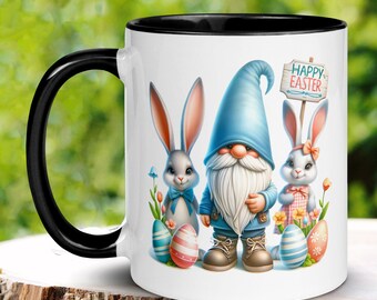 Easter Gifts, Easter Mug, Gnome Coffee Mug, Easter Bunny Mug, Garden Gnomes, Easter Gnomes, Happy Easter, Gnome Cup, Gnome Gifts, 1457