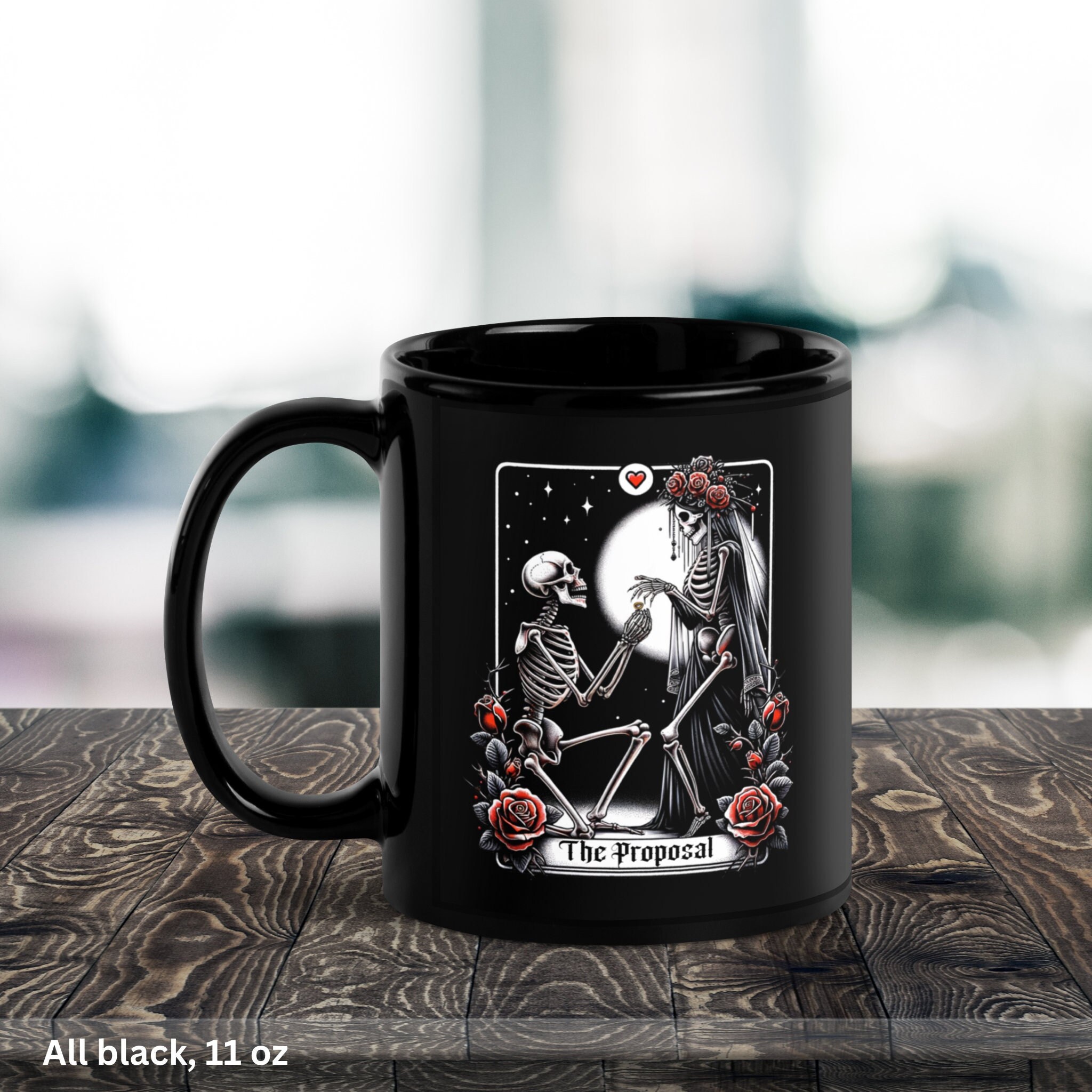 The Proposal Gothic Tarot Card, Skeleton Coffee Mug, Witchy Mug ...