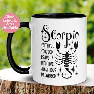 Scorpio Mug, Zodiac Mug, October November Birthday Mug, Gift for Scorpio Sign, Tea Coffee Cup, Scorpio Astrology Gift, Celestial Mug, 276