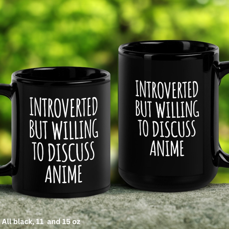 Introverted Anime Fan Mug, Funny Anime Gift image 3