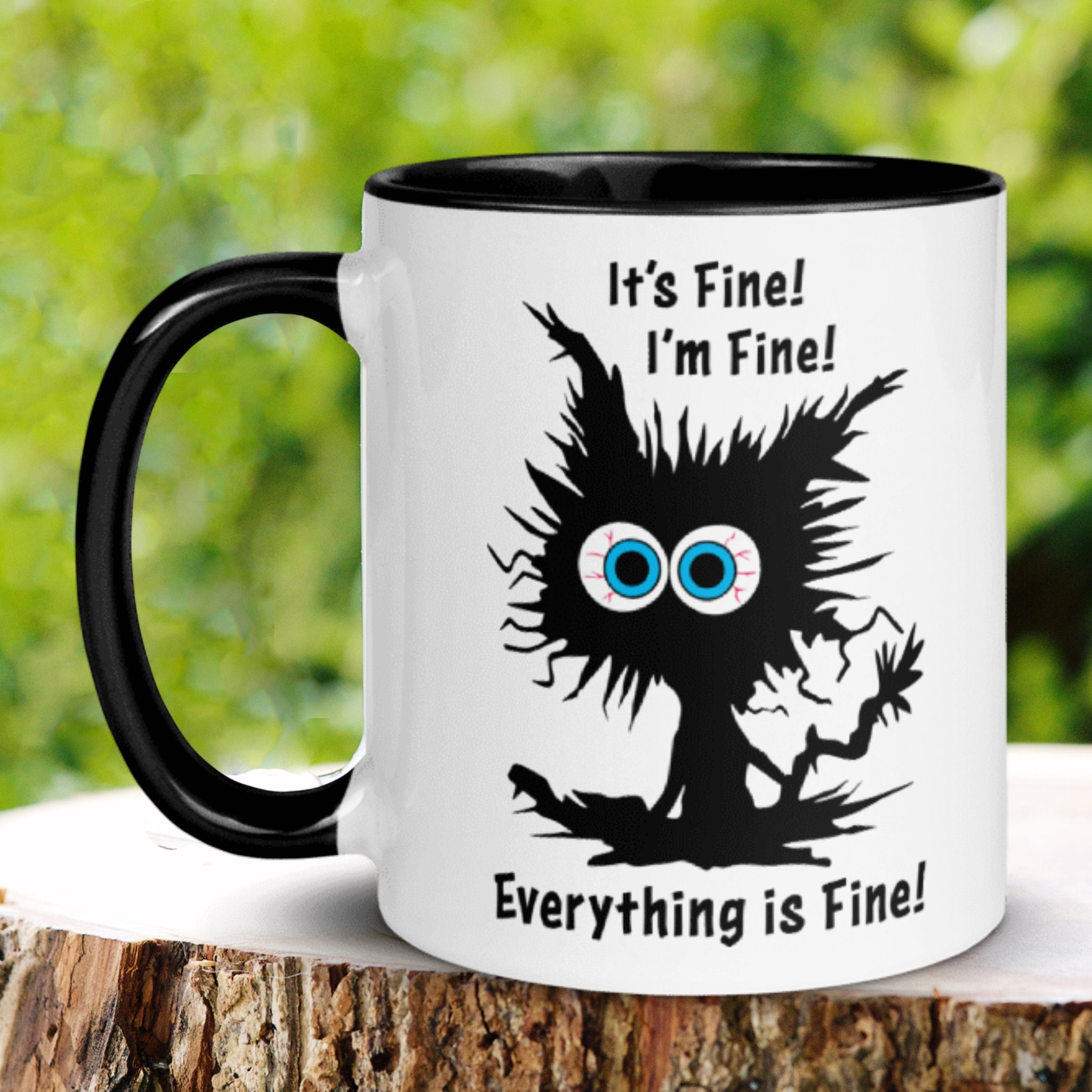  ThisFine this is fine mug,funy Mug Travel Coffee Mug