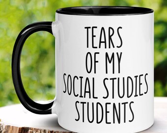 Social Studies Teacher Mug, Teacher Coffee Mug, Teacher Gifts, Tears of My Social Studies Students, Funny Teacher, Teacher Appreciation 1452