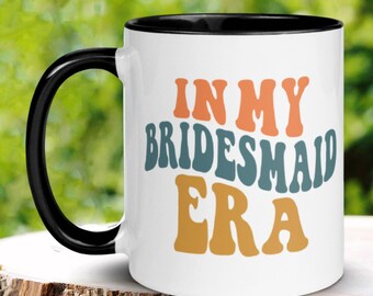 Bridesmaid Proposal Mug, Retro Era Coffee Mug, Engagement Gift