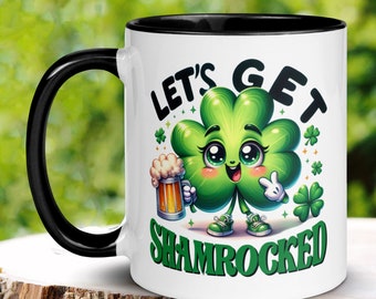 St Patricks Day Mug, Funny Coffee Mug, Saint Patrick's Day Gifts, Funny Mug, Shamrock Clover, Lets Get Shamrocked, Saint Patrick Day, 1440