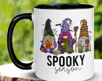 Halloween Gnome Coffee Mug, Fall Holiday Cup