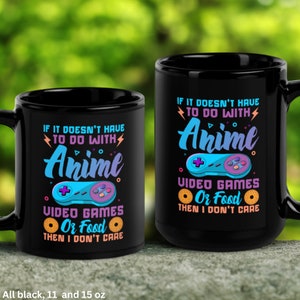 Funny Anime Gamer Coffee Mug, Japanese Animation Gift image 4