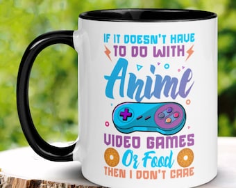 Funny Anime Gamer Coffee Mug, Japanese Animation Gift
