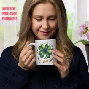 Shamrock Coffee Mug, Lucky St. Patrick's Day Gift image 5