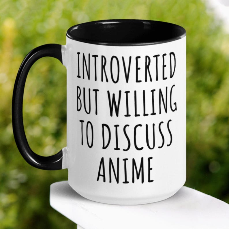 Introverted Anime Fan Mug, Funny Anime Gift image 2