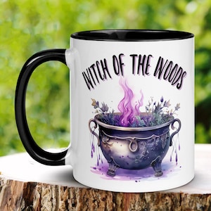 Witch Cauldron Mug, Halloween Gifts, Witchy Mug, Spooky Season, Witchcraft, Potions Cauldron Mug, Fall Cups, Wicca Coffee Mug,   1506