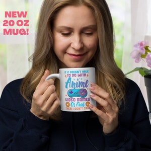 Funny Anime Gamer Coffee Mug, Japanese Animation Gift image 6