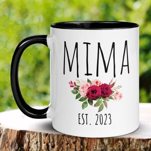 Personalized Gift, Mima Mug, Mothers Day Gift, Grandma Gift, Flower Name Mug, Custom Coffee Mug, Floral Mug, Gifts for Grandma, Birthday 475