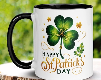 Shamrock Mug, Lucky Irish Coffee Mug, St. Patrick's Day Gift
