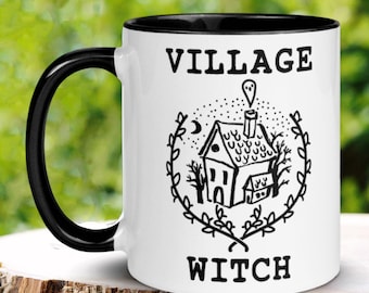 Village Witch Halloween Coffee Mug, Spooky Witches Brew