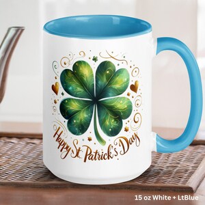 Shamrock Coffee Mug, Lucky St. Patrick's Day Gift image 2