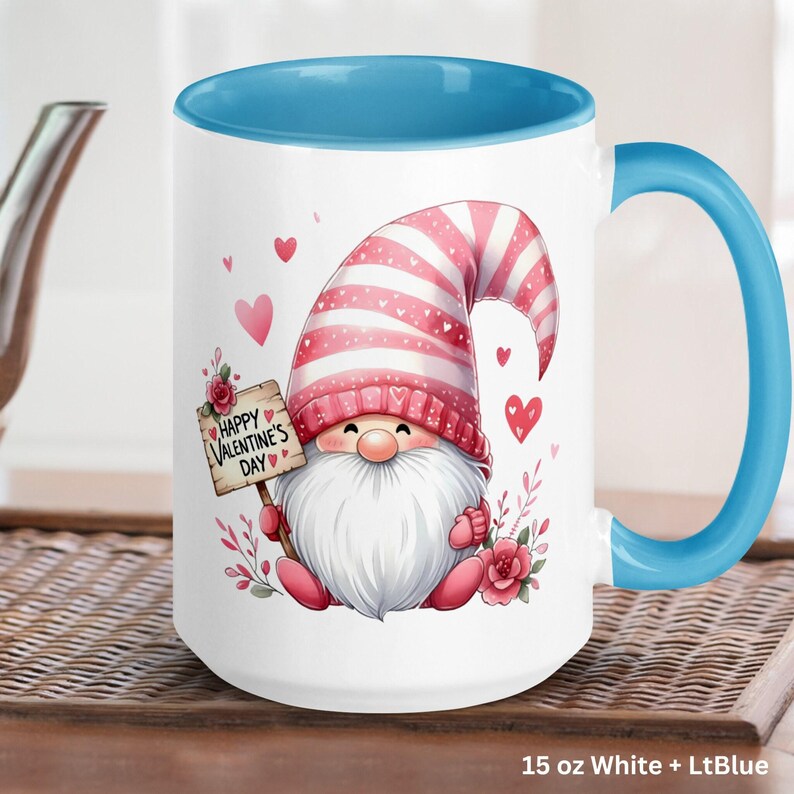 Gnome Valentine's Day Mug, Love Gift imagen 2