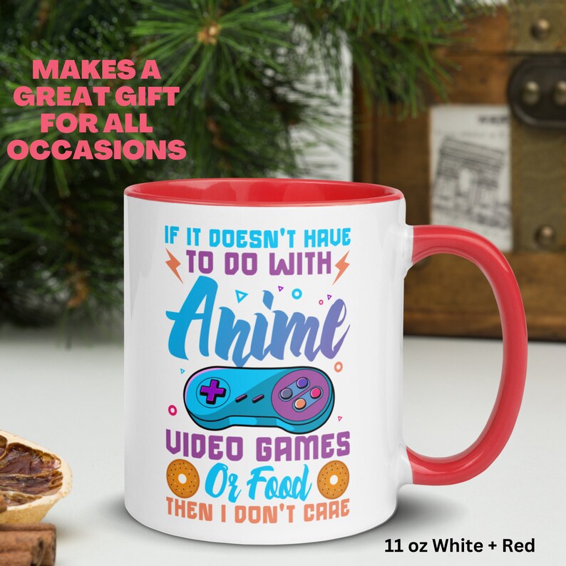 Funny Anime Gamer Coffee Mug, Japanese Animation Gift image 3