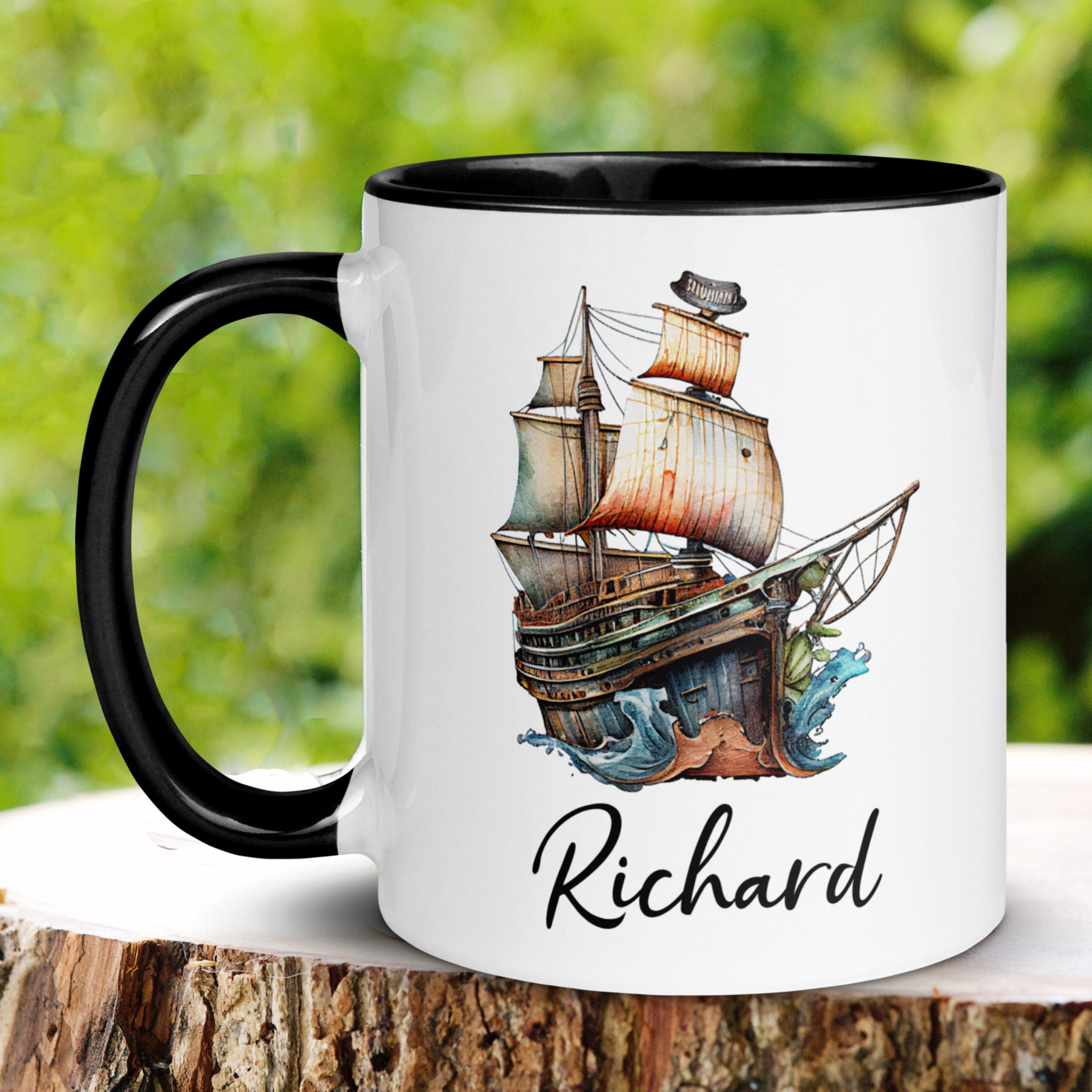 Vintage Boat Mug No Spill Ceramic Blue Coffee Cup Sailing Mug Sloop Ketch  Yawl Schooner Lake Beach Ocean Kitchen Decor Russ Berrie & Co. – Schooner  Chandlery