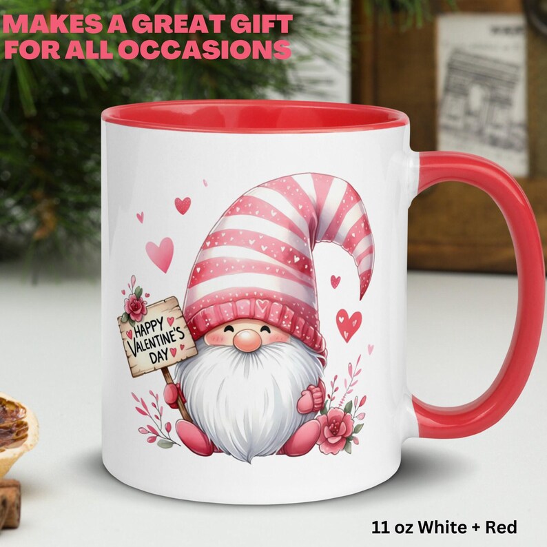 Gnome Valentine's Day Mug, Love Gift imagen 3