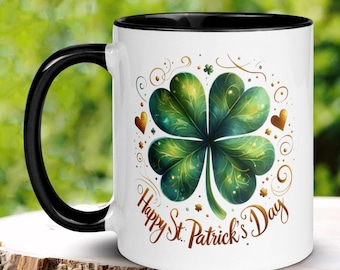 Shamrock Coffee Mug, Lucky St. Patrick's Day Gift