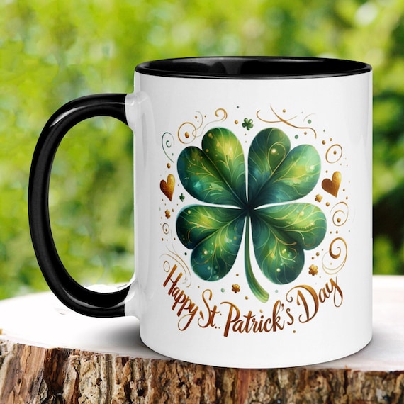 Happy St Patricks Day Mug, Saint Patrick's Day Gift, Irish Coffee Mug, Shamrock Clover Mug, Lucky Mug, Saint Patrick Day, Holiday Gifts 1416