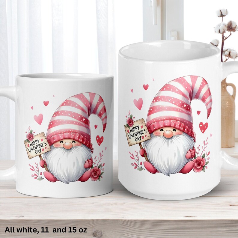 Gnome Valentine's Day Mug, Love Gift imagen 4