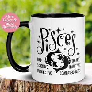 Pisces Mug, Zodiac Mug, February March Birthday Mug, Zodiac Pisces Sign, Tea Coffee Cup, Horoscope Mug, Gift for Pisces Astrology Mug, 275