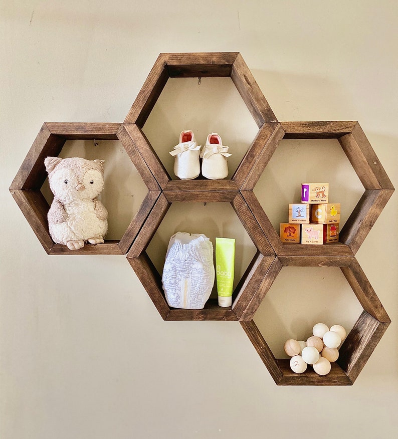 Set of Small Shelves / Hexagon Shelves / Apartment Etsy