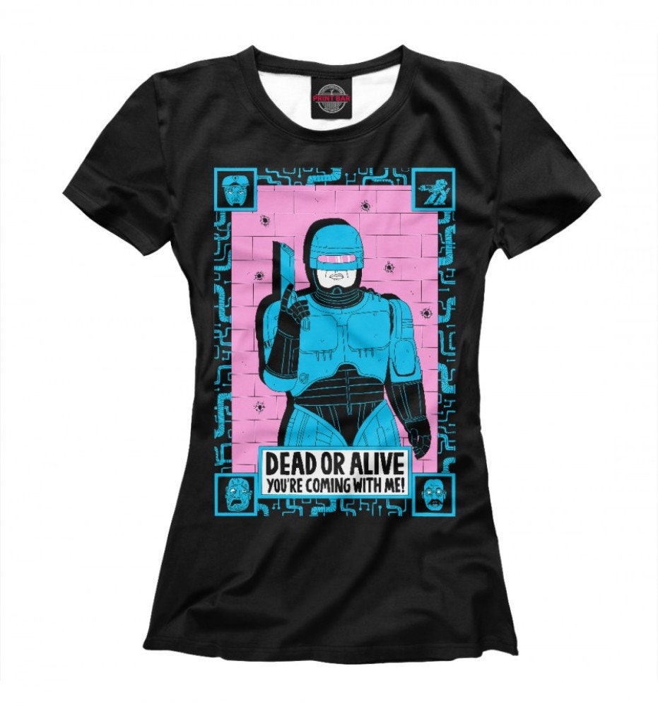 RoboCop Art T-Shirt High Quality Microfiber Tee Men's | Etsy