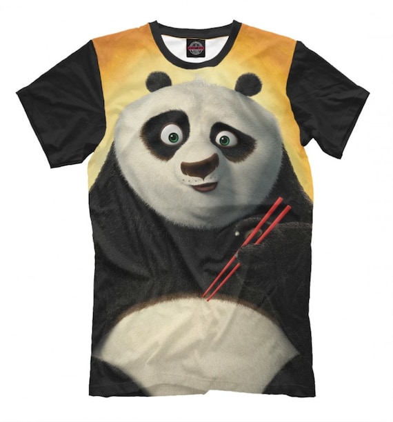 Kung Fu Panda T-Shirt High Quality Microfiber Tee Men's | Etsy