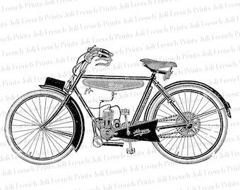 Motorcycle old bike clipart digital image Transfer JPG PNG transparent background commercial use scrapbook bullet art journal