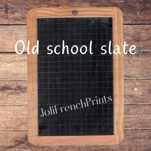 Oude houten schoolleisteen Instant Download afdrukbare PNG