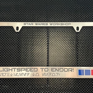 Star Wars Custom Stainless Steel License Plate Frame