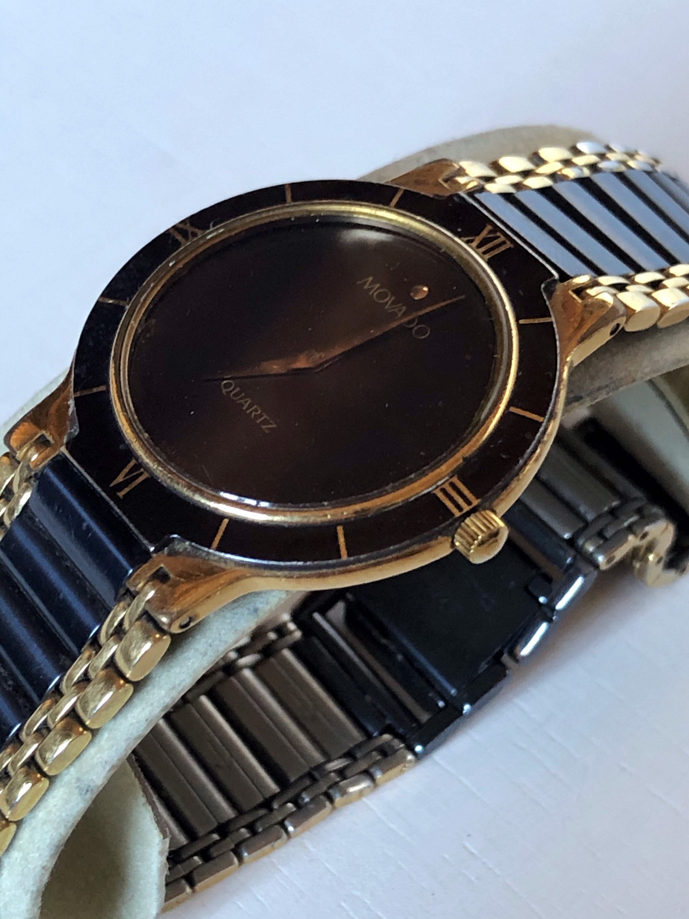 Rare Vintage Mavado Quartz Swiss Mens Wrist Watch With Gold Etsy