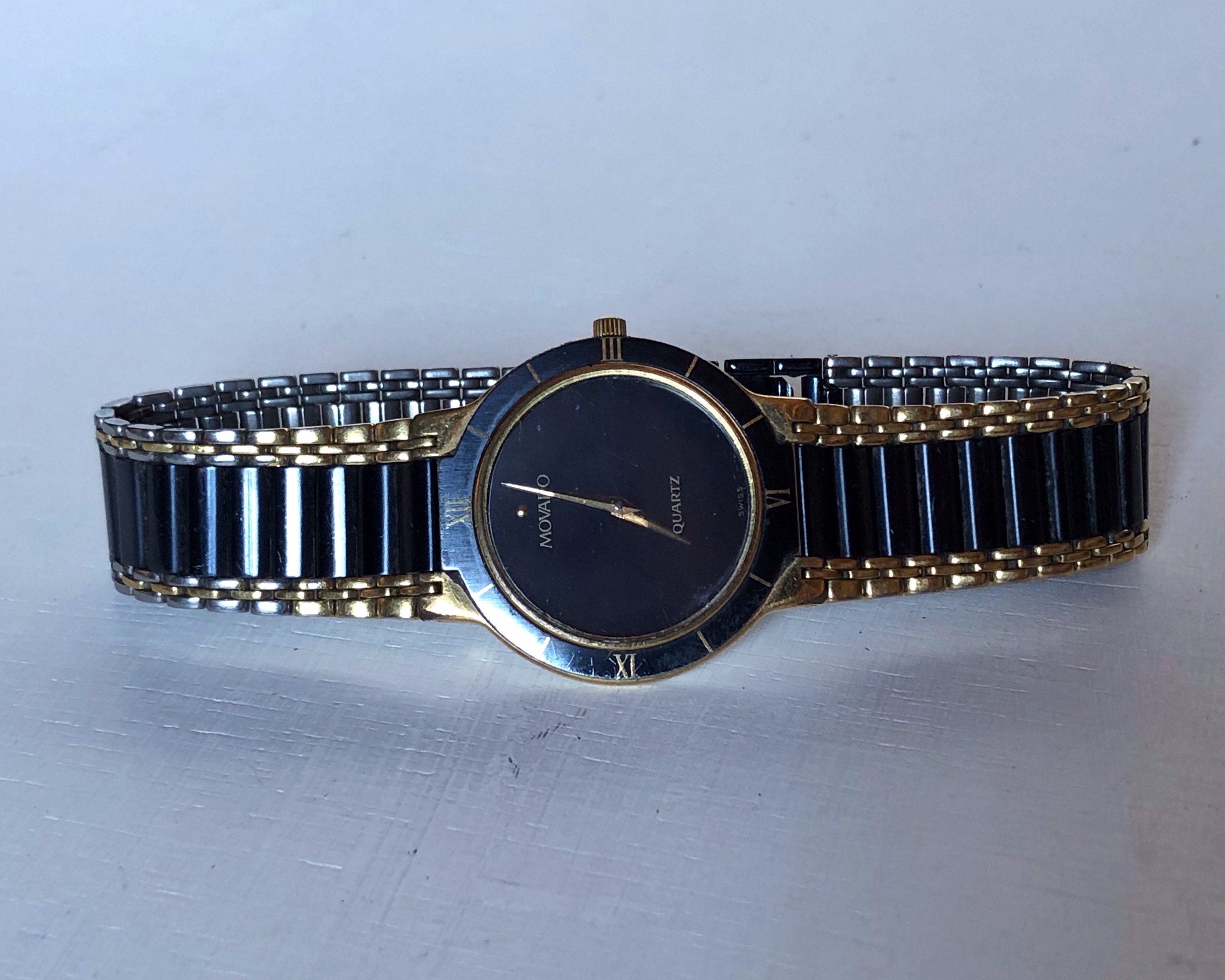 Rare Vintage Mavado Quartz Swiss Mens Wrist Watch With Gold Etsy