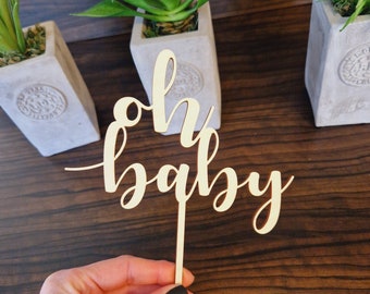Cake Topper Wooden Oh Baby Cake Cake Oh Baby Topper