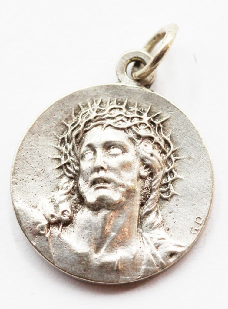 Rare Médaille Jésus Christ et Notre Dame de La Fourvière