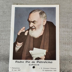 relic padre Pio card