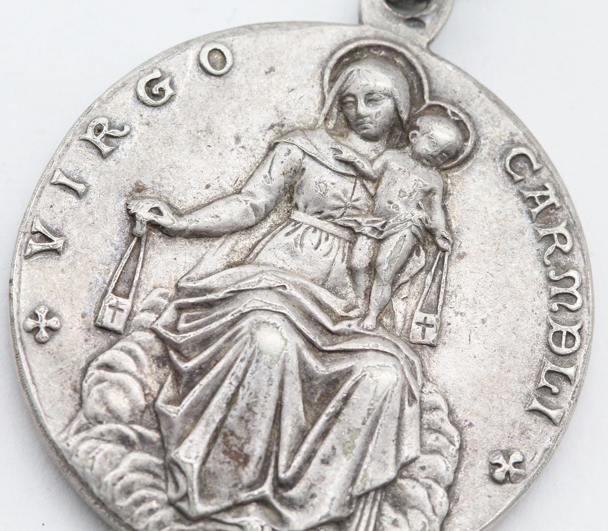 Ancienne Médaille Religieuse Notre Dame Du Mont Carmel