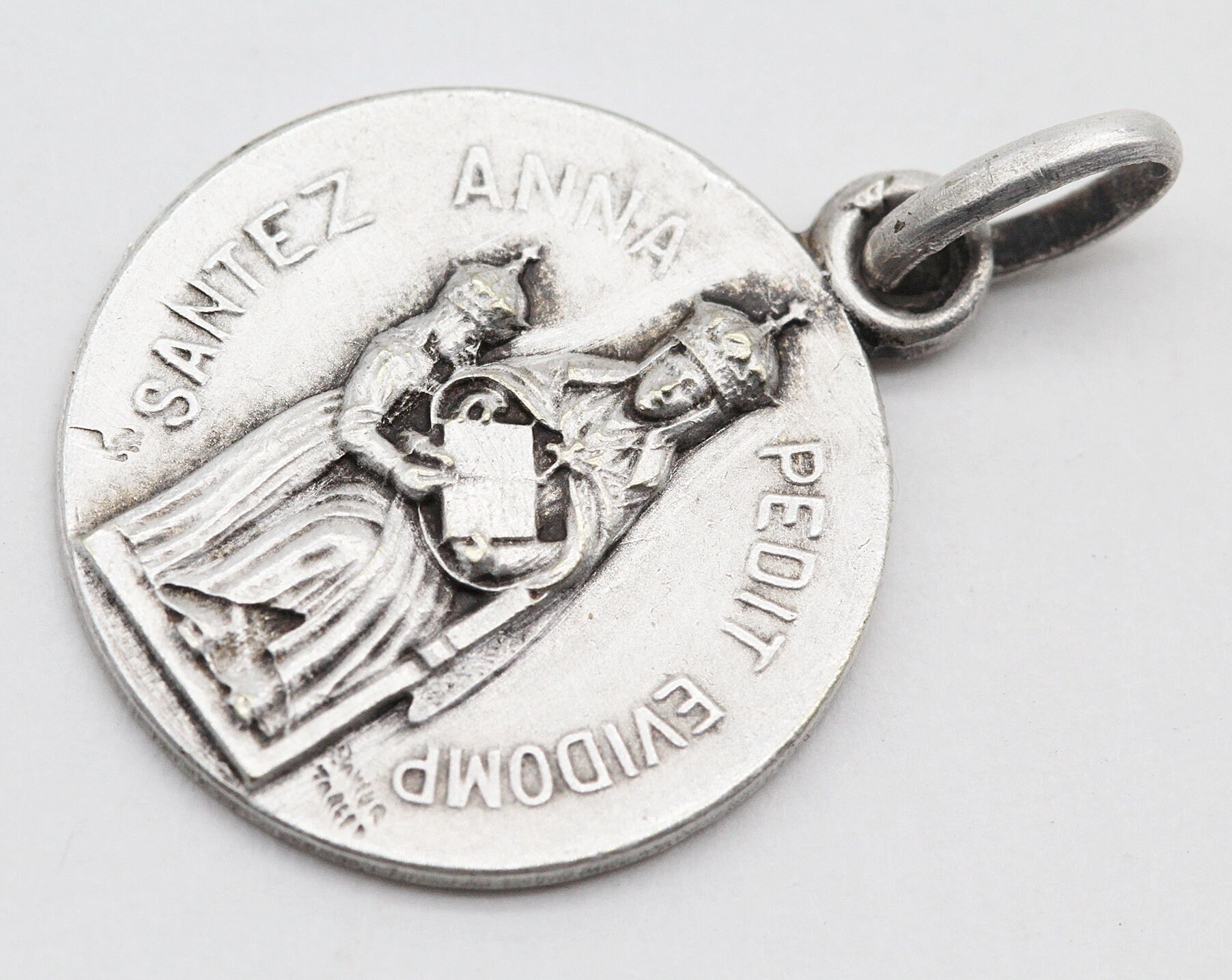 Ancienne Médaille Religieuse Saint Anne Patron Des Ebenistes